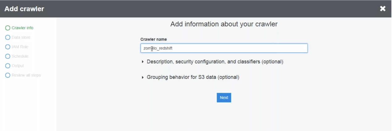 adding info to crawler